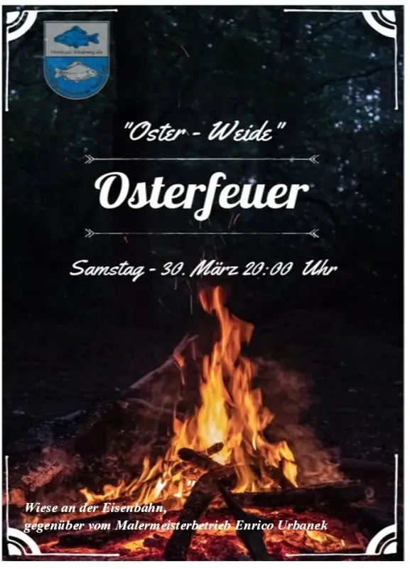 Osterfeuer in Wallendorf